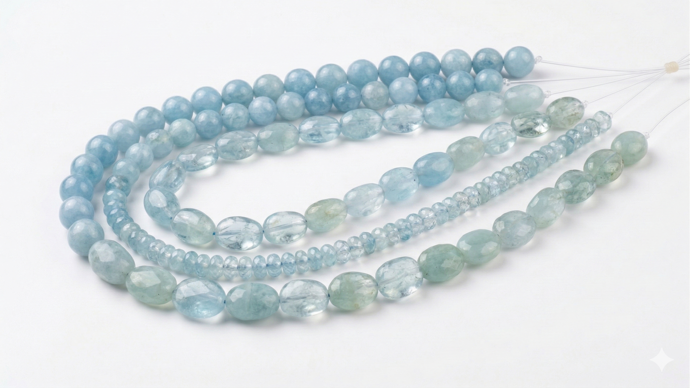 Doğal Akuamarin Dizi Taş